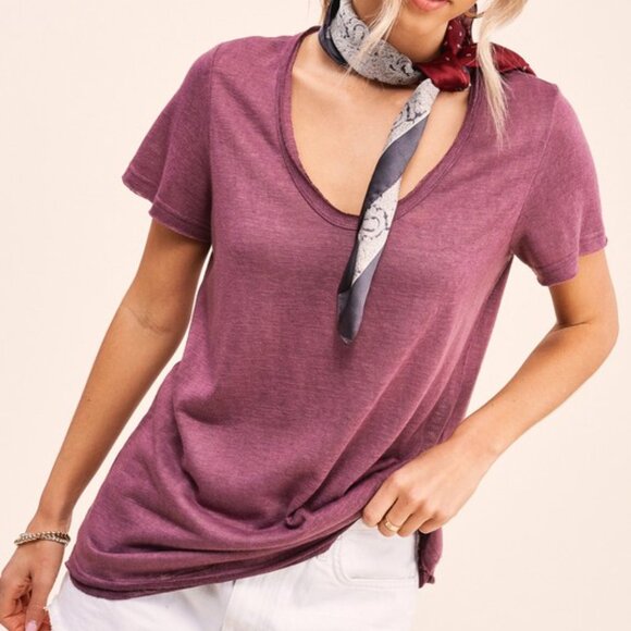 Ray of Sunshine Berry Drapey Top - Picture 1 of 5